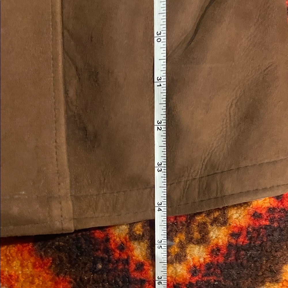 Men's Brown Suede Shearling Jacket. - Picture 5 of 11